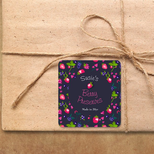 Custom ・ Berry reserviert DIY Canning Quadratischer Aufkleber (Von Creator hochgeladen)