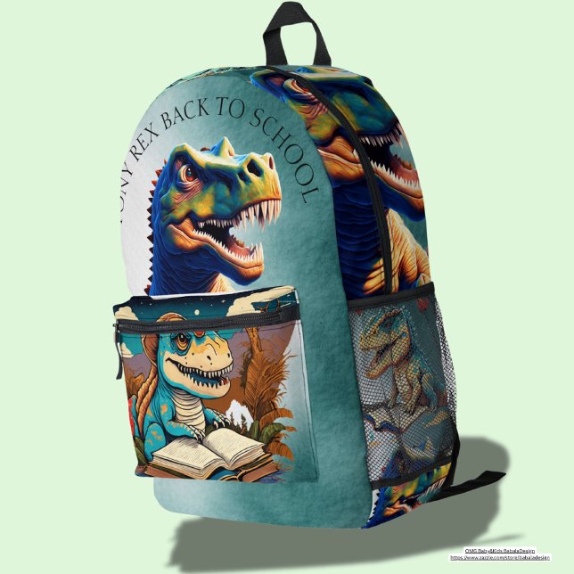 Custom Beruflich Illustration Dinosaurier Reptile Bedruckter Rucksack (Von Creator hochgeladen)
