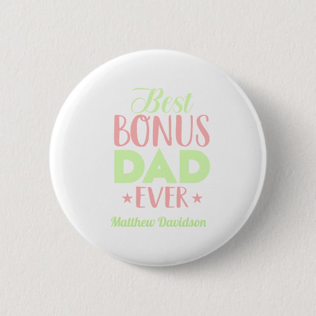 Custom Best Bonus Vater je Typografie Button (Vorderseite)
