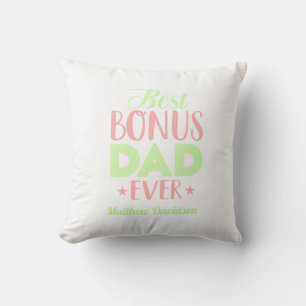 Custom Best Bonus Vater je Typografie Kissen