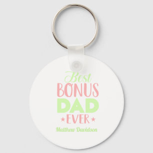 Custom Best Bonus Vater je Typografie Schlüsselanhänger