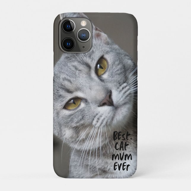 Custom Best cat Mama Ever Modern Cat Foto Case-Mate iPhone Hülle (Rückseite)