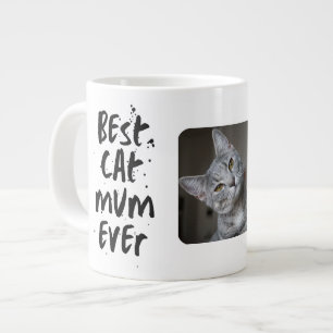 Custom Best cat Mama Ever Modern Cat Foto Jumbo-Tasse