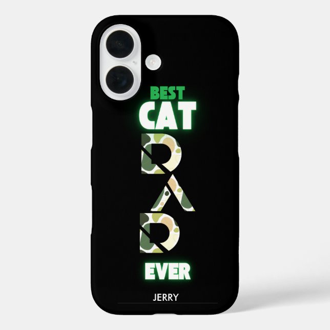 Custom Best Cat Vater Camouflage Case-Mate iPhone Hülle (Rückseite)