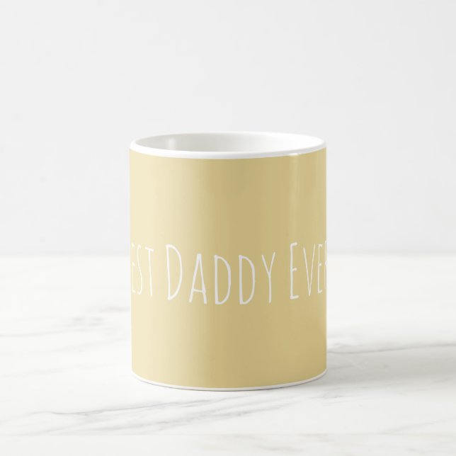 Custom Best Daddy je Soft Yellow Coffee Tasse (Mittel)