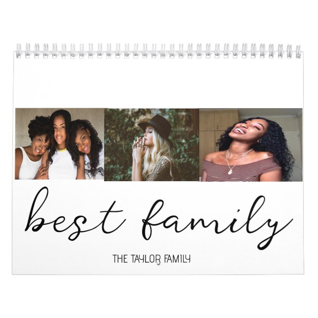 Custom Best Family Foto Collage Script 2024 Kalender (Titelbild)