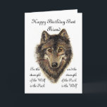 Custom Best Friend Birthday - Wolf und Pack Quote Karte<br><div class="desc">Für die Stärke des Wolfs ist das Pack und die Stärke des Packs ist der Wolf Wolf und Pack Zitat - Tiersammlung</div>