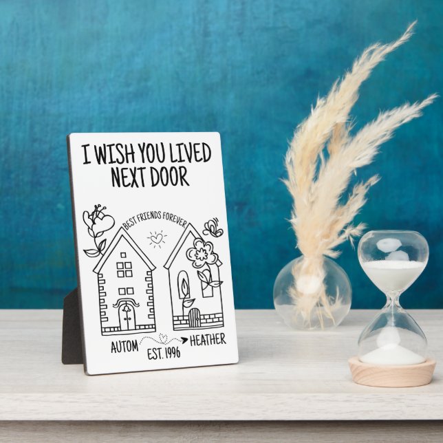 Custom Best Friend Geschenk ich wünschte, Sie lebe Fotoplatte (Seite)