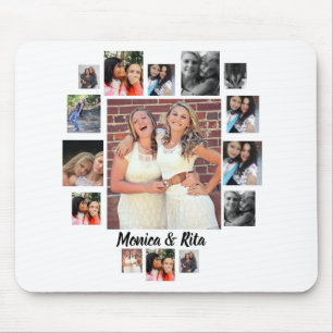 Custom Best Friends 15 Foto Collage Mousepad