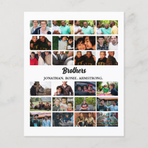 Custom Best Friends Forever Brothers Foto Collage Flyer