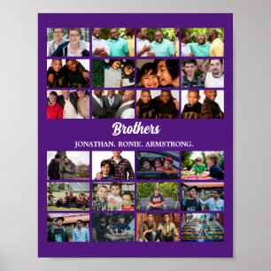 Custom Best Friends Forever Brothers Foto Collage Poster