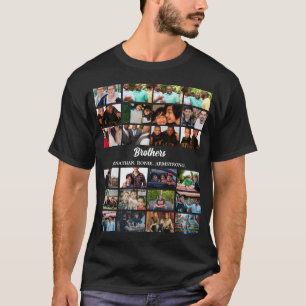 Custom Best Friends Forever Brothers Foto Collage T-Shirt