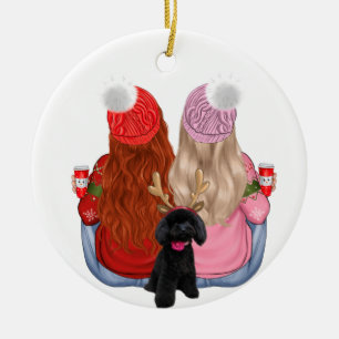 Custom Best Friends Forever Keramik Ornament
