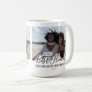 Custom Best Friends Foto Trendy Friendship Kaffeetasse