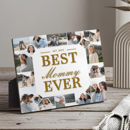 Custom Best Mummy Ever Family Photo Collage Gift Fotoplatte