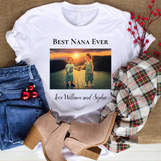 Custom Best Nana Ever Foto T-Shirt