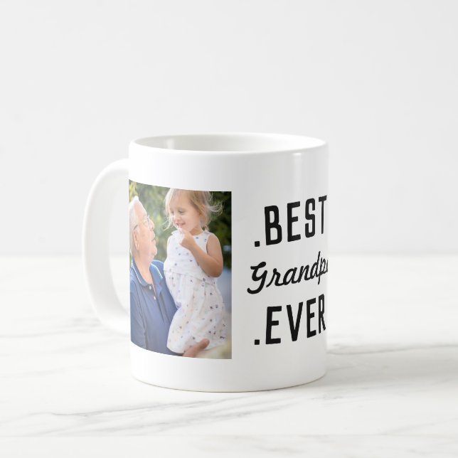 Custom Best Opa Ever 2 Foto Tasse (Vorderseite Links)