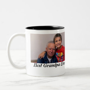Custom Best Opa Ever Foto Zweifarbige Tasse