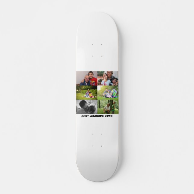 Custom Best Opa je 6 Foto Collage Skateboard (Vorne)