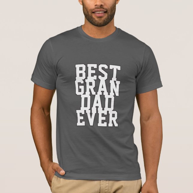 Custom Best Opa je lustige Typografie Text T-Shirt (Vorderseite)