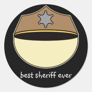Custom Best Sheriff jemals Runder Aufkleber