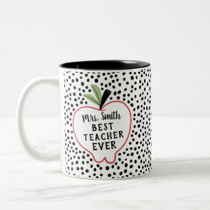 Custom Best Teacher je Apple-Tasse Zweifarbige Tasse