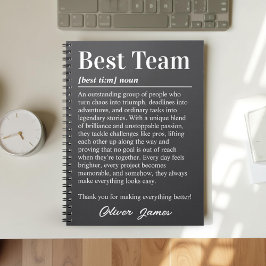 Custom Best Team Definition Employee Appreciation Notizblock