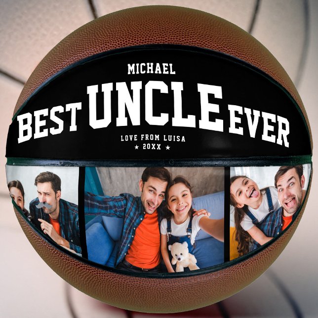 Custom BEST UNCLE EVENT Moderne Coole Familie 3 Fo Basketball (Von Creator hochgeladen)