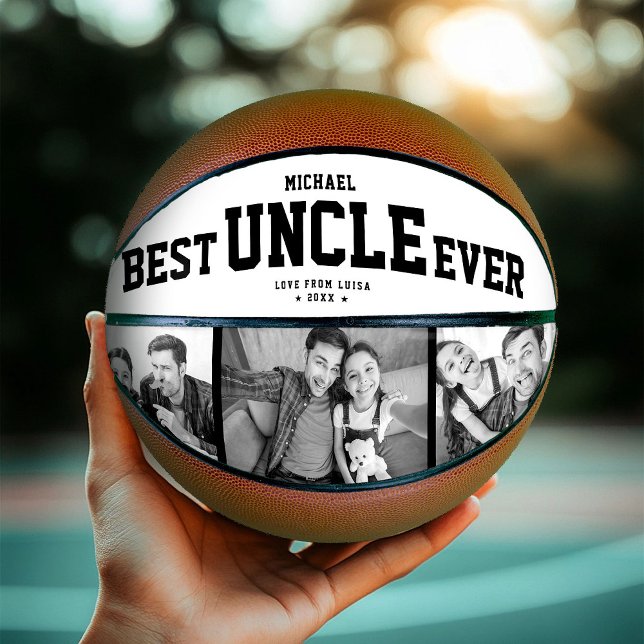 Custom BEST UNCLE EVENT Moderne Coole Familie 3 Fo Basketball (Von Creator hochgeladen)