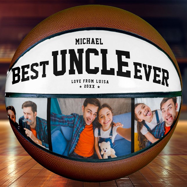Custom BEST UNCLE EVENT Moderne Coole Familie 3 Fo Basketball (Von Creator hochgeladen)