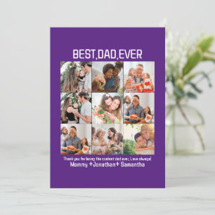Custom Best Vater je Vatertag 9 FotoCollage Feiertagskarte