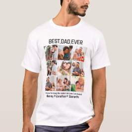 Custom Best Vater je Vatertag 9 FotoCollage T-Shirt