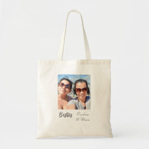 Custom Bestie Tote Bag mit Personalisiertem Foto Tragetasche
