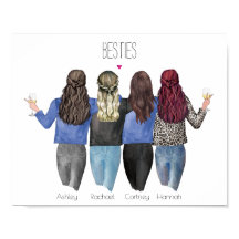 Custom Besties Gift | Best Friend Poster