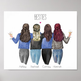 Custom Besties Gift | Best Friend Poster