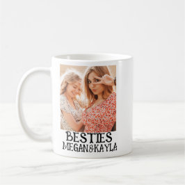 Custom BFF Photo Two-Tone Minimalist Modern mugs Kaffeetasse