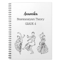 Custom bharatanatyam Tanztheorie Spiral Notebook