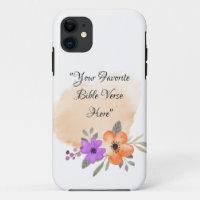 Custom Bible Verse on Peach Background and Blume