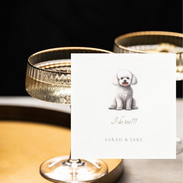 Custom Bichon Pet Wedding Napkins Serviette (Von Creator hochgeladen)