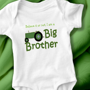 Custom Big Brother Green Traktor Baby Strampler