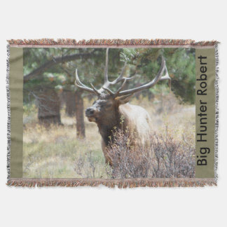 Custom Big Bull Elk Throw Blanket Wohngestaltung Decke