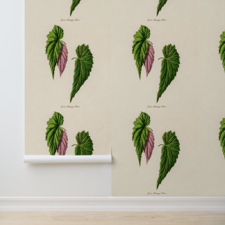 Custom Big Elegant Green Leaf Wallpaper Tapete