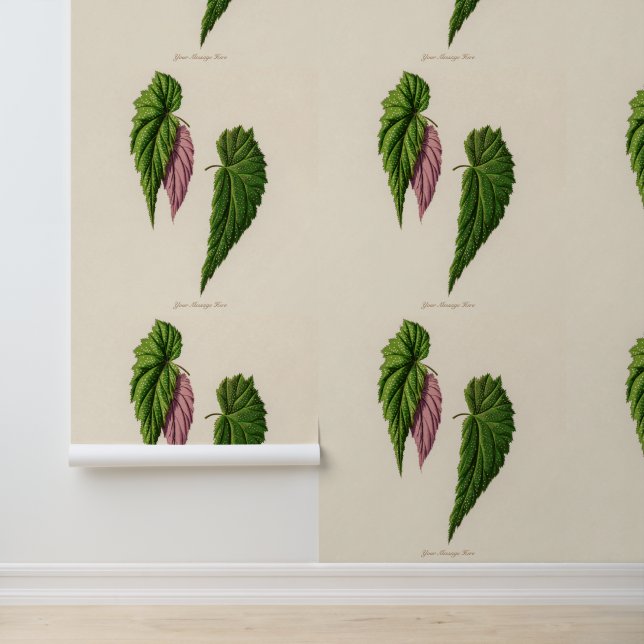 Custom Big Elegant Green Leaf Wallpaper Tapete (Anwendung)