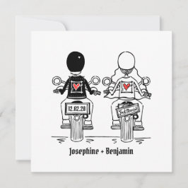 Custom Biker Motorrad Abend Hochzeit Einladung