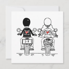 Custom Biker Motorrad Abend Hochzeit Einladung