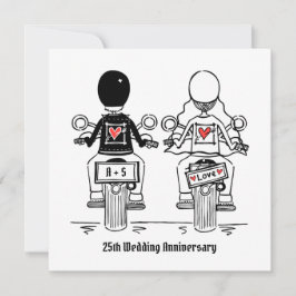 Custom Biker Motorrad Hochzeit Jahrestag Einladung