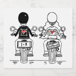 Custom Biker Motorrad Hochzeitsmarken Bierflaschenetikett