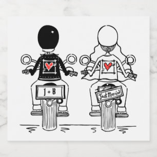 Custom Biker Motorrad Hochzeitsmarken Bierflaschenetikett