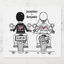 Custom Biker Motorrad Hochzeitsmarken Bierflaschenetikett