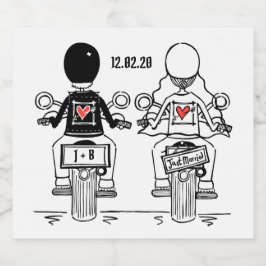 Custom Biker Motorrad Hochzeitsmarken Bierflaschenetikett